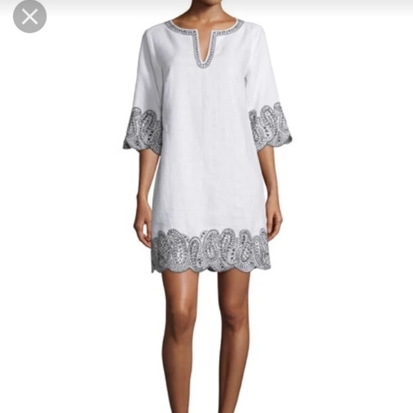 NWT Michael kors embroidered linen dress - Picture 2 of 5
